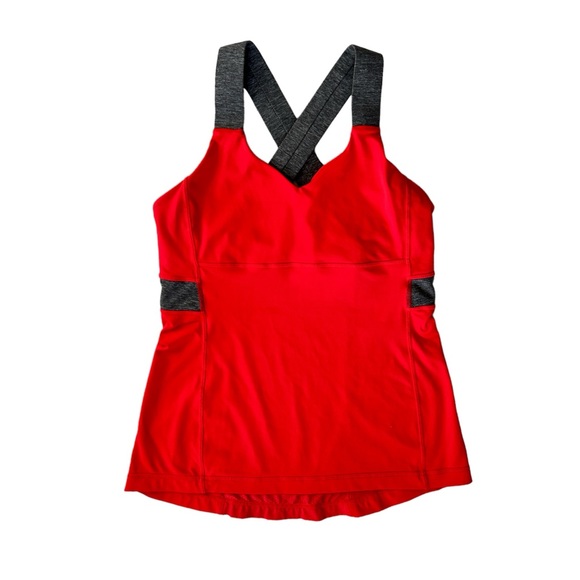 Lululemon Racerback Tank - Ladies Size 8 - Red/Grey - Picture 3 of 5